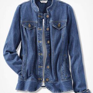Coldwater Creek Peplum Denim Jacket